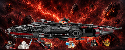 Faucon Millennium Noir LEGO® 75389 – Décor Red Rift – Set LEGO® en place dans le meuble – Fond de meuble aluminium Kadris®