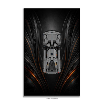 Tableaux muraux pour LEGO® Technic Hypercar Koenigsegg Jesko Absolut grise 42173, 1 style, 3 finitions
