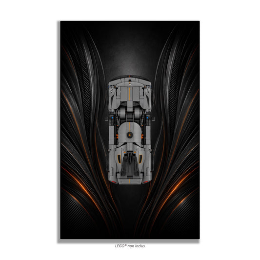 Tableaux muraux pour LEGO® Technic Hypercar Koenigsegg Jesko Absolut grise 42173, 1 style, 3 finitions