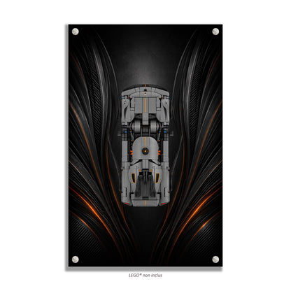 Tableaux muraux pour LEGO® Technic Hypercar Koenigsegg Jesko Absolut grise 42173, 1 style, 3 finitions