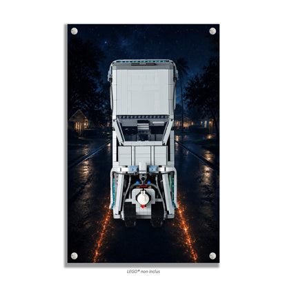 DeLorean Retour vers le Futur LEGO® 10300 – Style HOMEBOUND – Autre prise de vue du produit – Tableau mural aluminium Kadris®