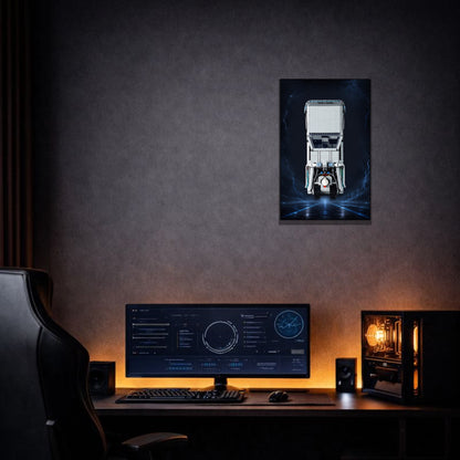 DeLorean Retour vers le Futur LEGO® 10300 – Style DARK VELOCITY – Tableau installé au mur – Tableau mural aluminium Kadris®