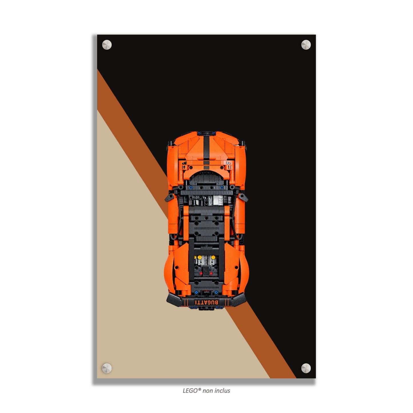 Tableaux muraux pour LEGO® Technic Hypercar Bugatti Chiron Pur Sport 42222, 3 styles, 3 finitions