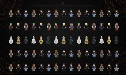 LEGO® Minifigure Display Wall Art 75x45 cm, for 75 Minifigures, 7 Backgrounds, 3 Finishes