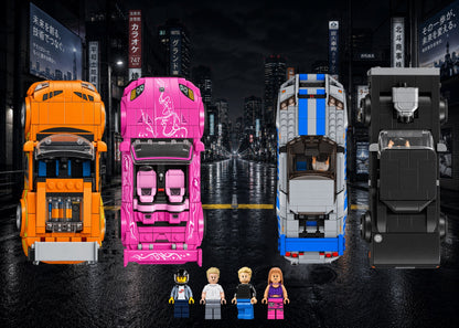 Wandbild LEGO® Speed Champions Fast & Furious 77260, 76912, 77241, 76917 vereint, 3 Ausführungen