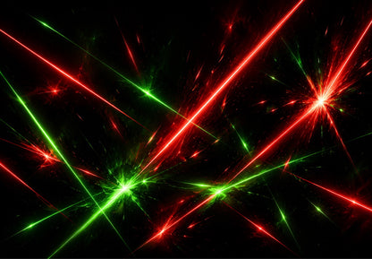 Chasseur X-Wing LEGO® 75355 – Décor Laser Crossfire – Visuel du décor seul, sans le set – Fond de meuble aluminium Kadris®