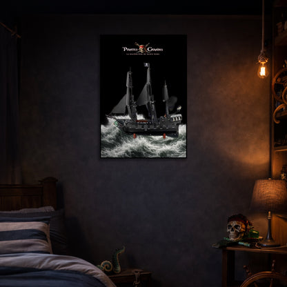 Bateau pirate Jack Sparrow LEGO Icons 10365 – Style Tempête noire, finition Entretoises vue large – Tableau mural aluminium Kadris