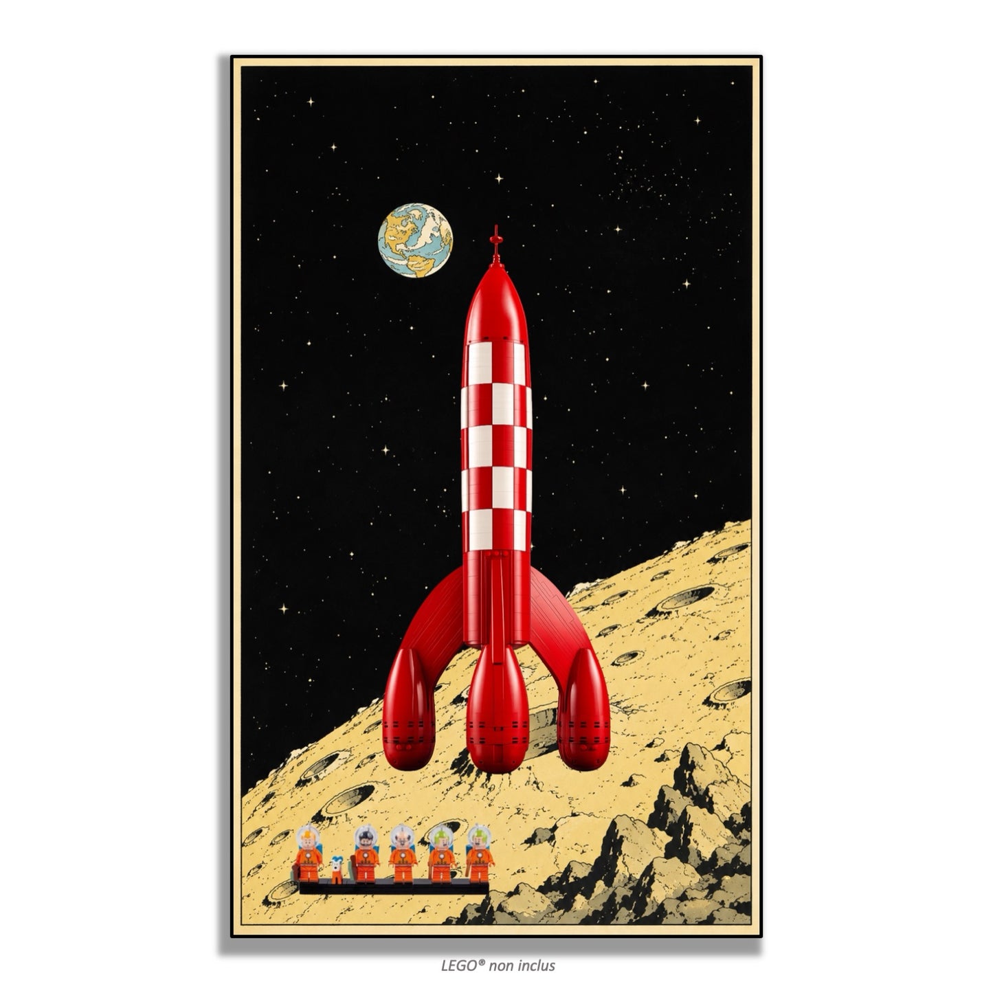 Wall display for LEGO® Ideas Tintin's Rocket 21367