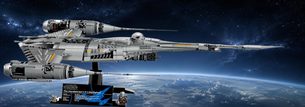 Chasseur N-1 du Mandalorien LEGO® 75442 – Décor Planet Horizon – Set en place – Fond de meuble aluminium Kadris®