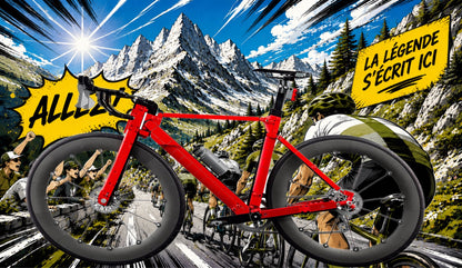 Le vélo de route LEGO® 11380 – Décor Summit Rush – Set LEGO® en place dans un IKEA® Pax 75 – Fond de meuble aluminium Kadris®
