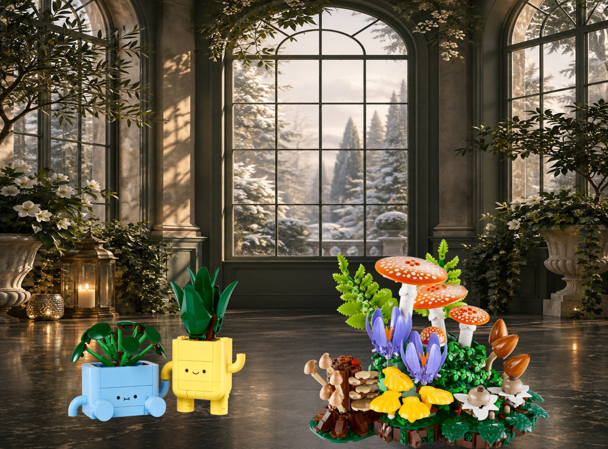 Botanicals plantes LEGO® 11512 et 10311 – Décor Jardin de Givre – Set en place – Fond de meuble aluminium Kadris®
