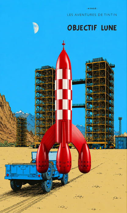 Tableaux muraux LEGO Ideas La Fusée de Tintin 21367 — 5 styles, 2 finitions