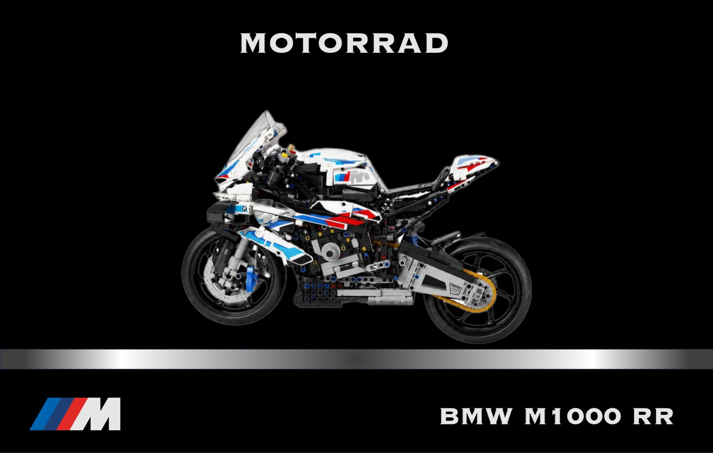 LEGO Technic Motorcycle BMW M 1000 RR 42130 wall art, 4 styles, 2 finishes