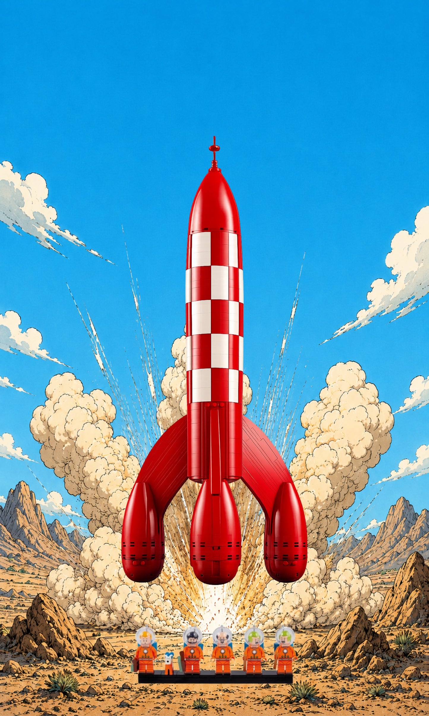 Wall display for LEGO® Ideas Tintin's Rocket 21367