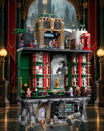 Ministère de la Magie LEGO® 76476 – Décor Cité des Brumes – Set en place dans le meuble – Fond de meuble aluminium Kadris®