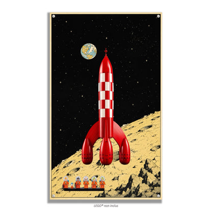 Wall display for LEGO® Ideas Tintin's Rocket 21367