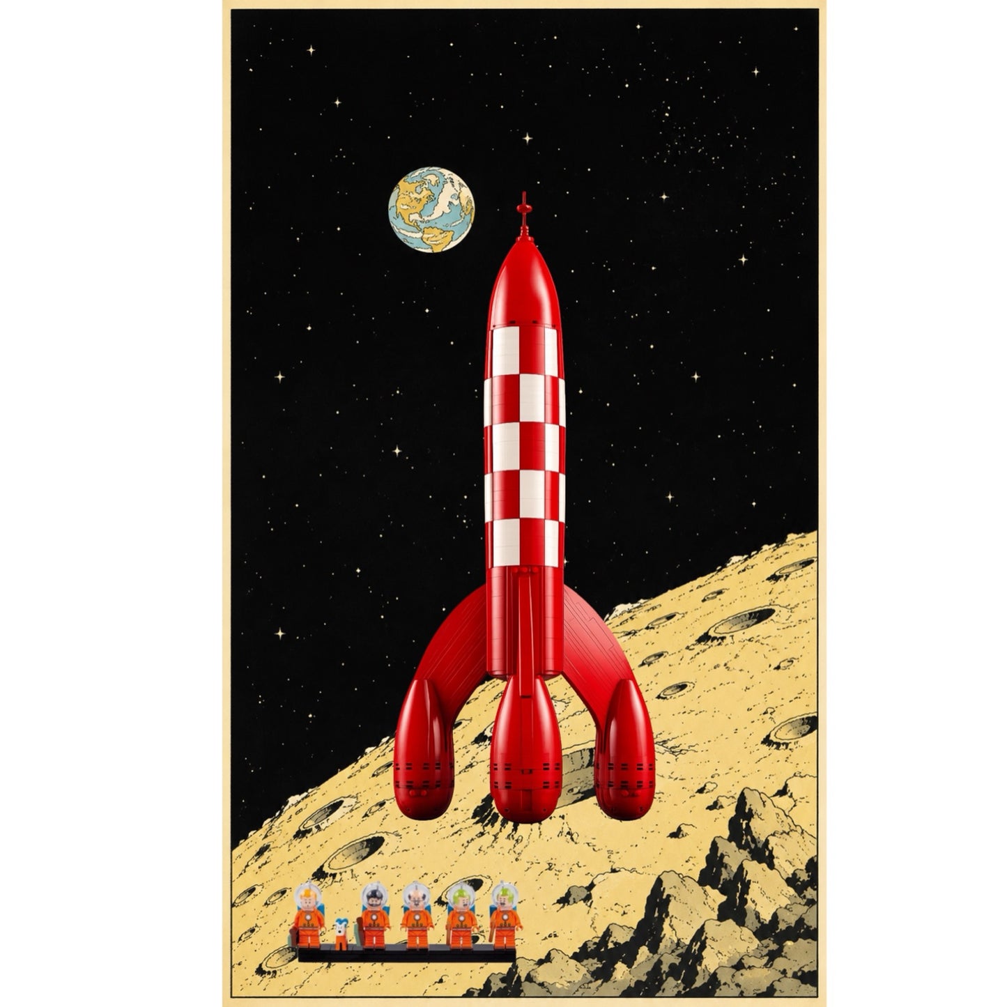 Wall display for LEGO® Ideas Tintin's Rocket 21367