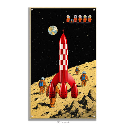 Wall display for LEGO® Ideas Tintin's Rocket 21367