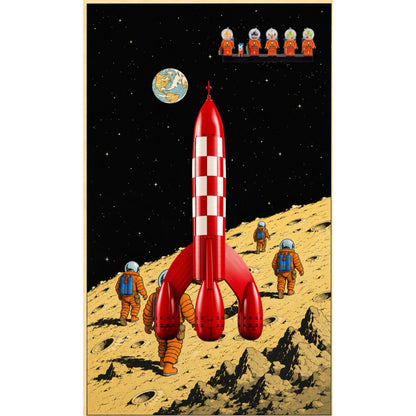 Wall display for LEGO® Ideas Tintin's Rocket 21367