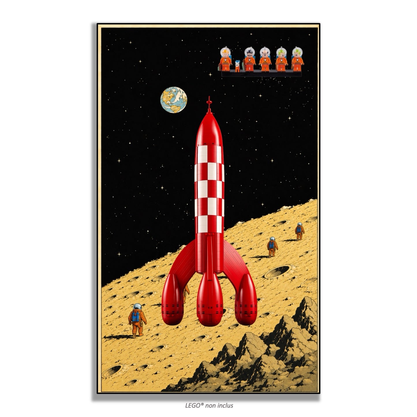 Wall display for LEGO® Ideas Tintin's Rocket 21367