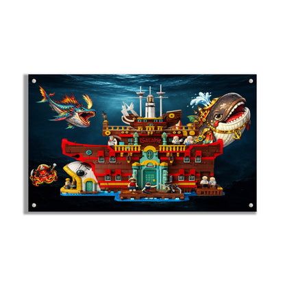 Tableaux muraux pour  LEGO® One Piece Le restaurant flottant Baratie 75640, 4 styles, 2 finitions (Copie)