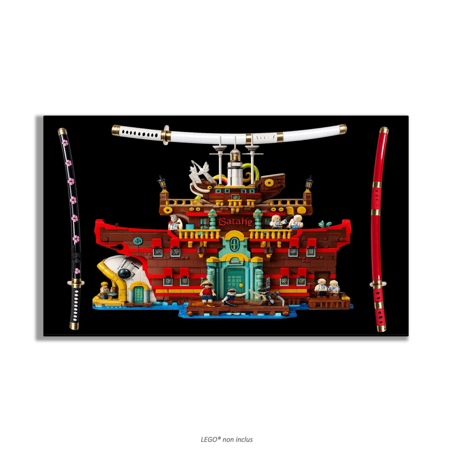 Tableaux muraux pour  LEGO® One Piece Le restaurant flottant Baratie 75640, 4 styles, 2 finitions (Copie)
