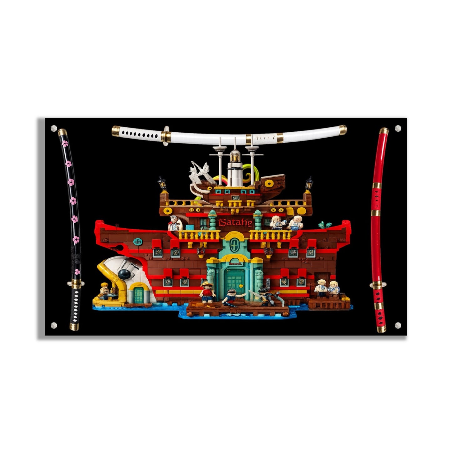 Tableaux muraux pour  LEGO® One Piece Le restaurant flottant Baratie 75640, 4 styles, 2 finitions (Copie)