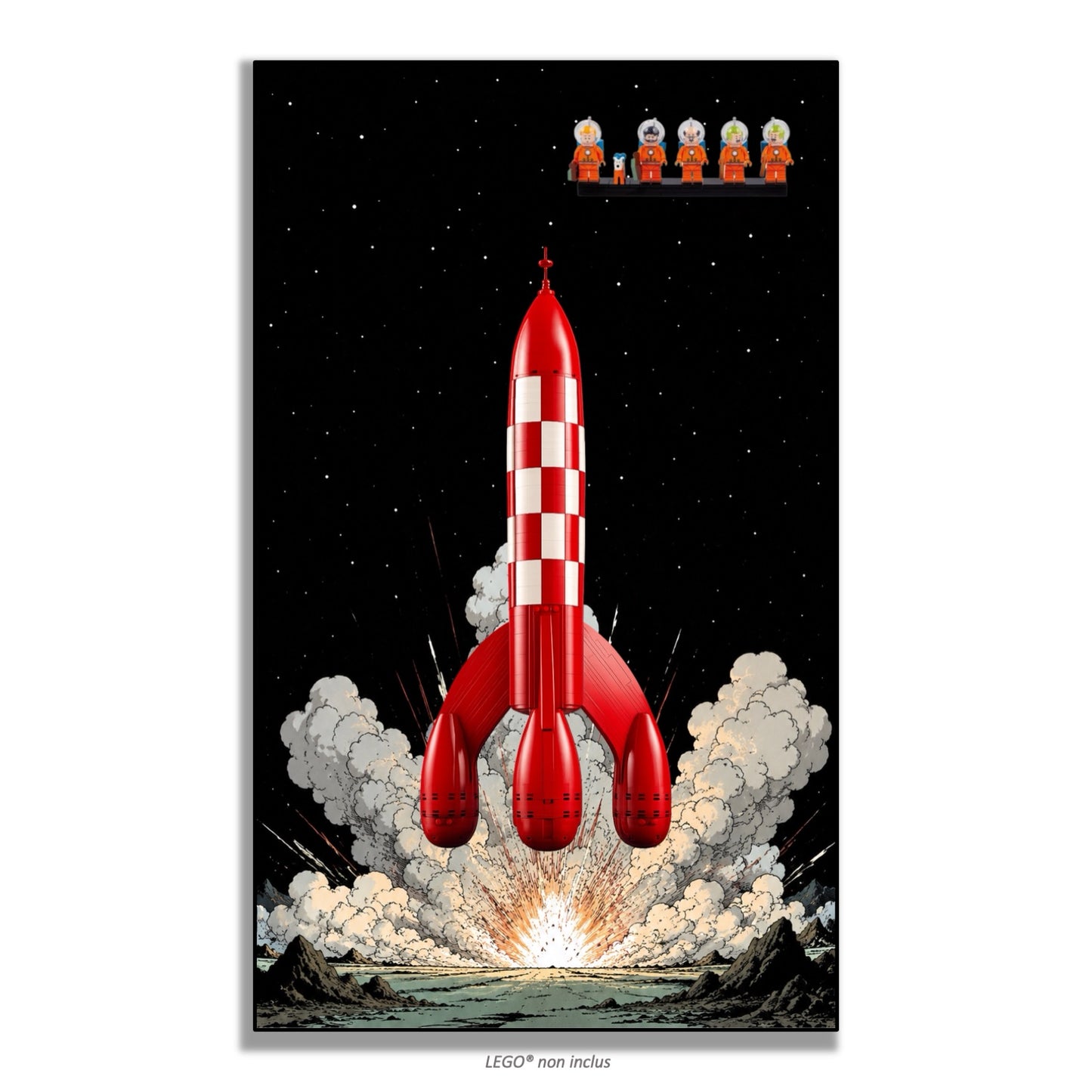 Wall display for LEGO® Ideas Tintin's Rocket 21367