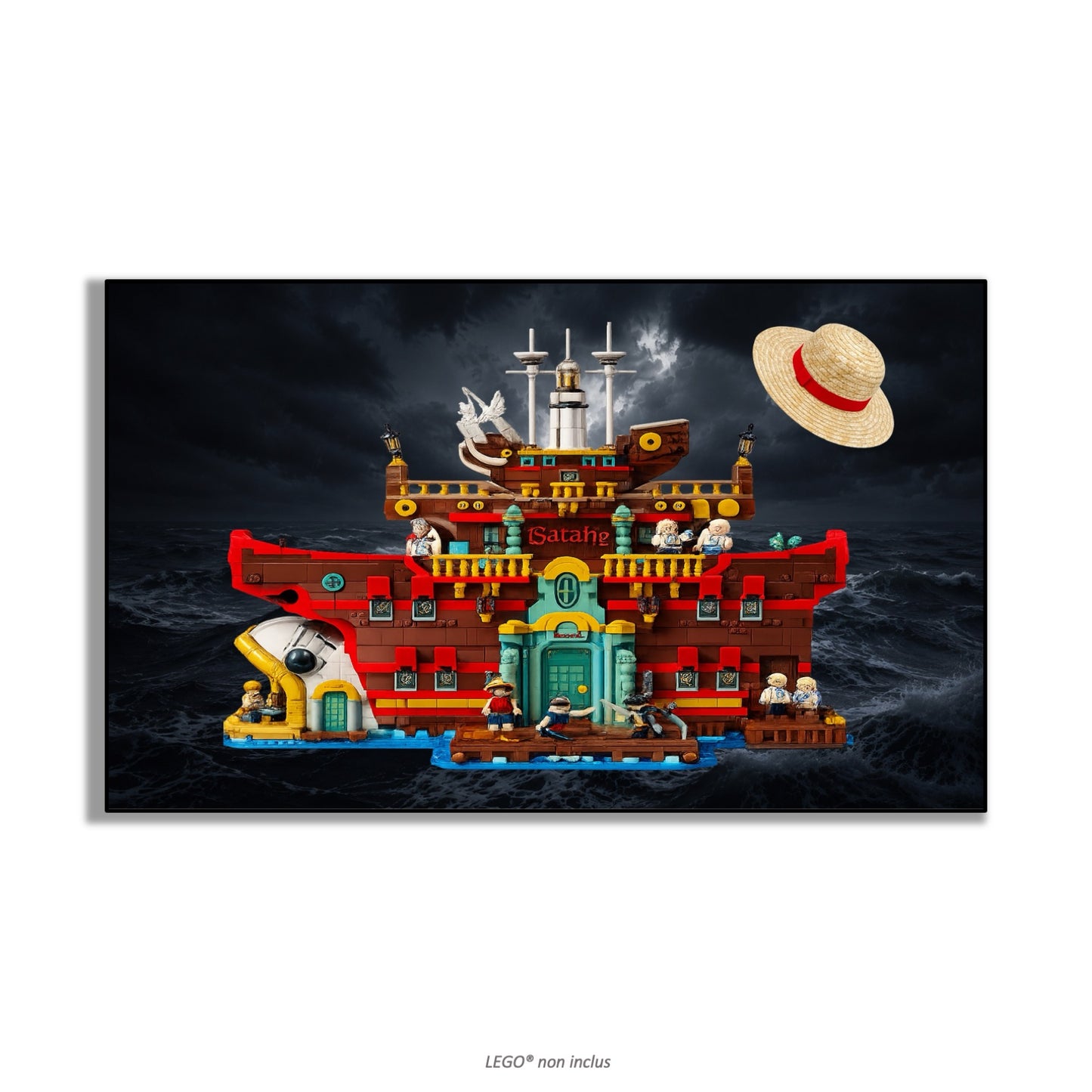 Tableaux muraux pour  LEGO® One Piece Le restaurant flottant Baratie 75640, 4 styles, 2 finitions (Copie)
