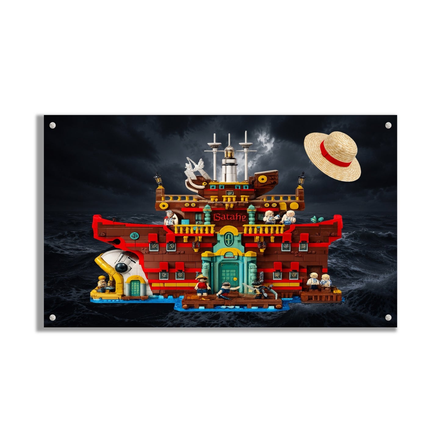 Tableaux muraux pour  LEGO® One Piece Le restaurant flottant Baratie 75640, 4 styles, 2 finitions (Copie)