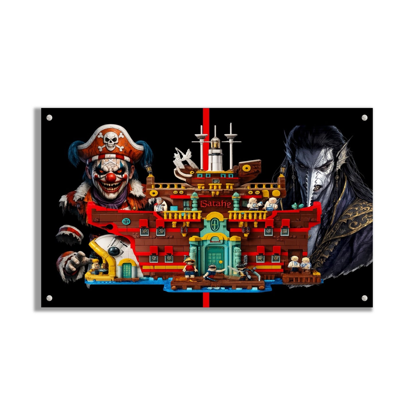 Tableaux muraux pour  LEGO® One Piece Le restaurant flottant Baratie 75640, 4 styles, 2 finitions (Copie)