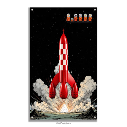 Wall display for LEGO® Ideas Tintin's Rocket 21367