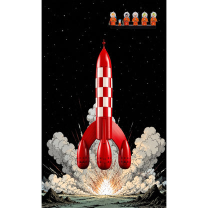 Wall display for LEGO® Ideas Tintin's Rocket 21367