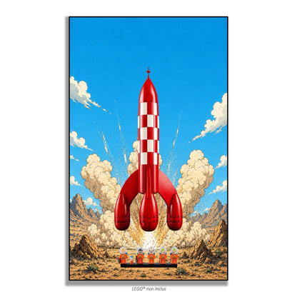 Wall display for LEGO® Ideas Tintin's Rocket 21367