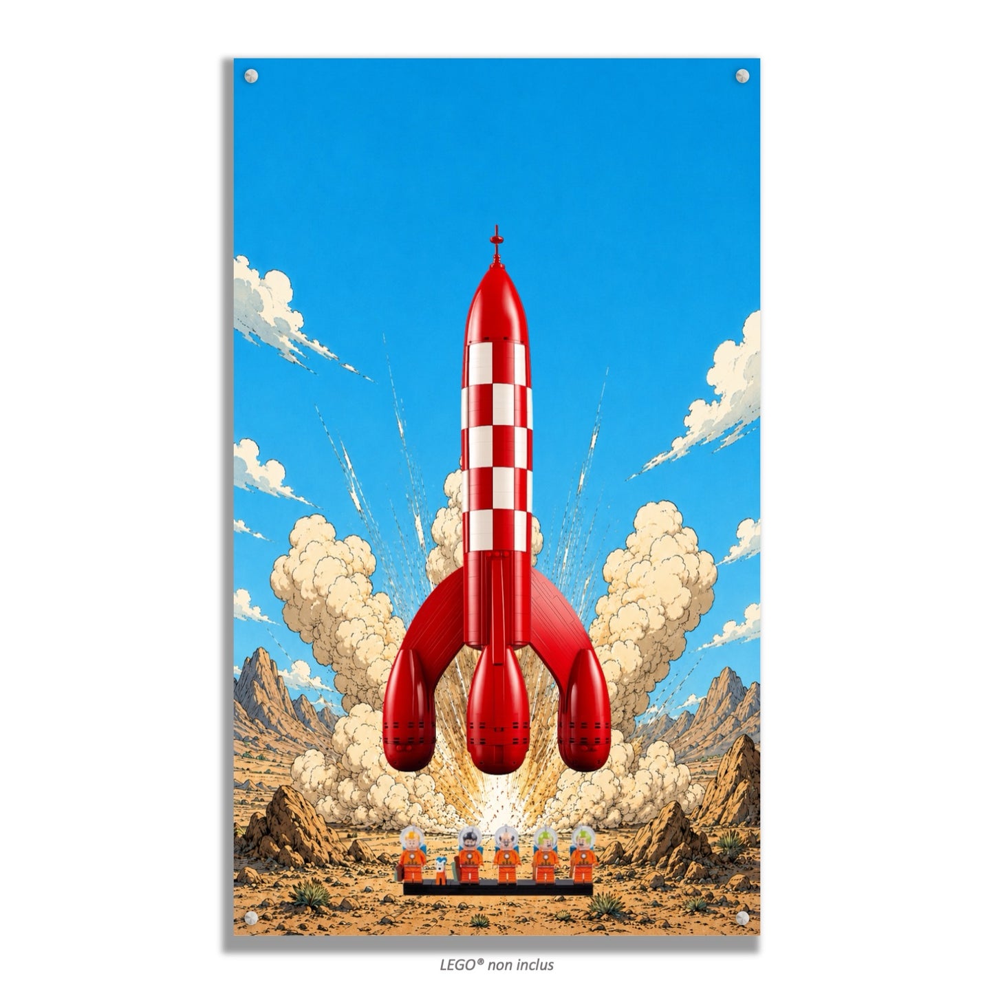 Wall display for LEGO® Ideas Tintin's Rocket 21367