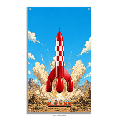 Wall display for LEGO® Ideas Tintin's Rocket 21367