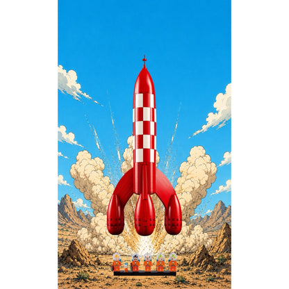 Wall display for LEGO® Ideas Tintin's Rocket 21367