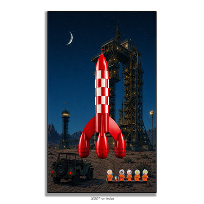 Wall display for LEGO® Ideas Tintin's Rocket 21367
