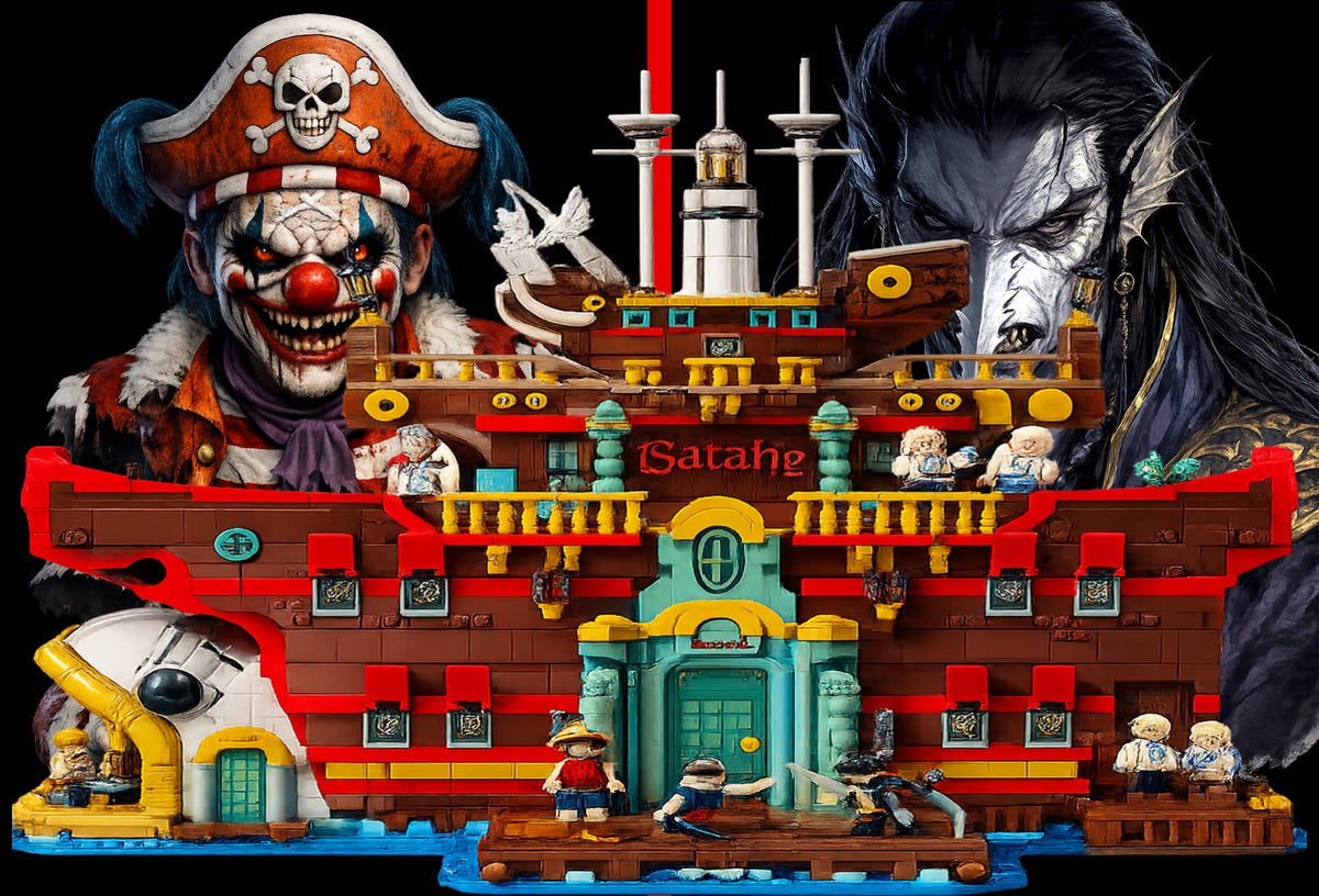 Baratie One Piece LEGO® 75640 – Décor Pirate Duo – Set LEGO® en place dans le meuble – Fond de meuble aluminium Kadris®