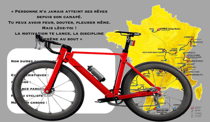 Le vélo de route LEGO® 11380 – Décor Legacy Route – Set LEGO® en place dans le meuble – Fond de meuble aluminium Kadris®
