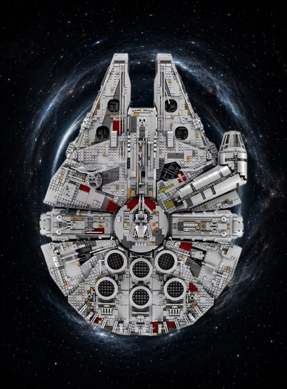 Tableaux muraux LEGO® Star Wars Faucon Millenium UCS 75192, 7 styles, 3 finitions