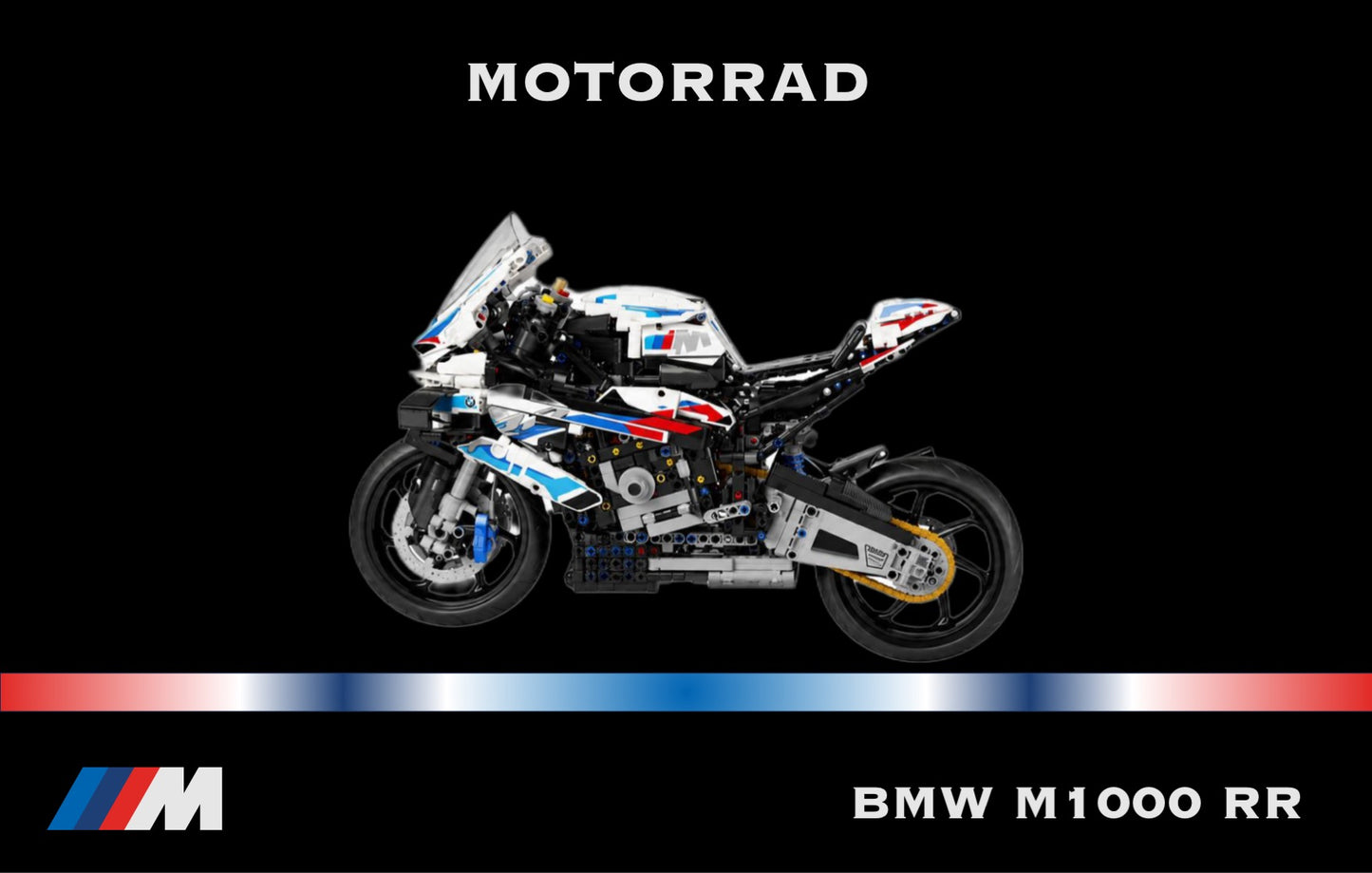 LEGO Technic Motorcycle BMW M 1000 RR 42130 wall art, 4 styles, 2 finishes
