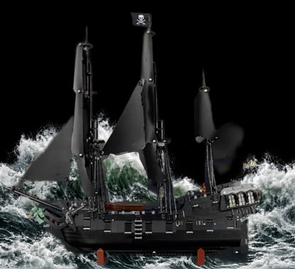 Bateau pirate Jack Sparrow LEGO® 10365 – Décor Storm Waves – Set en place dans le meuble – Fond de meuble aluminium Kadris®