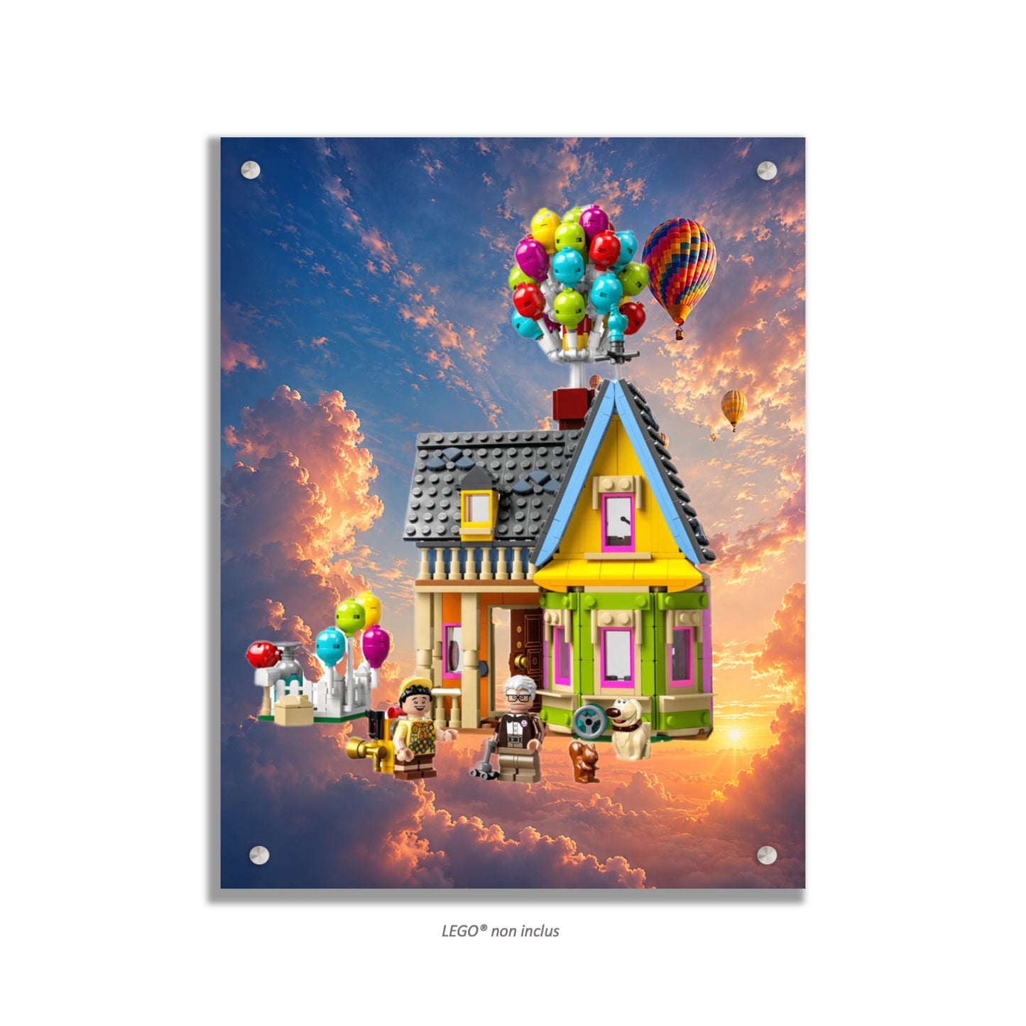 Wanddisplay LEGO® 43217 Het huis uit Up, 3 afwerkingen