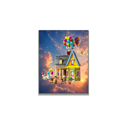 Wanddisplay LEGO® 43217 Het huis uit Up, 3 afwerkingen