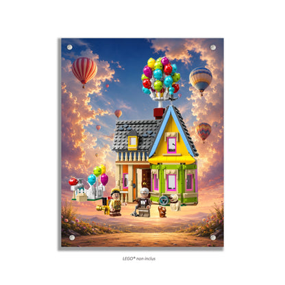 Wanddisplay LEGO® 43217 Het huis uit Up, 3 afwerkingen