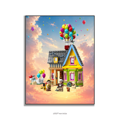 Wanddisplay LEGO® 43217 Het huis uit Up, 3 afwerkingen