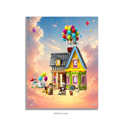 Wanddisplay LEGO® 43217 Het huis uit Up, 3 afwerkingen