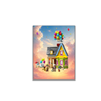 Wanddisplay LEGO® 43217 Het huis uit Up, 3 afwerkingen