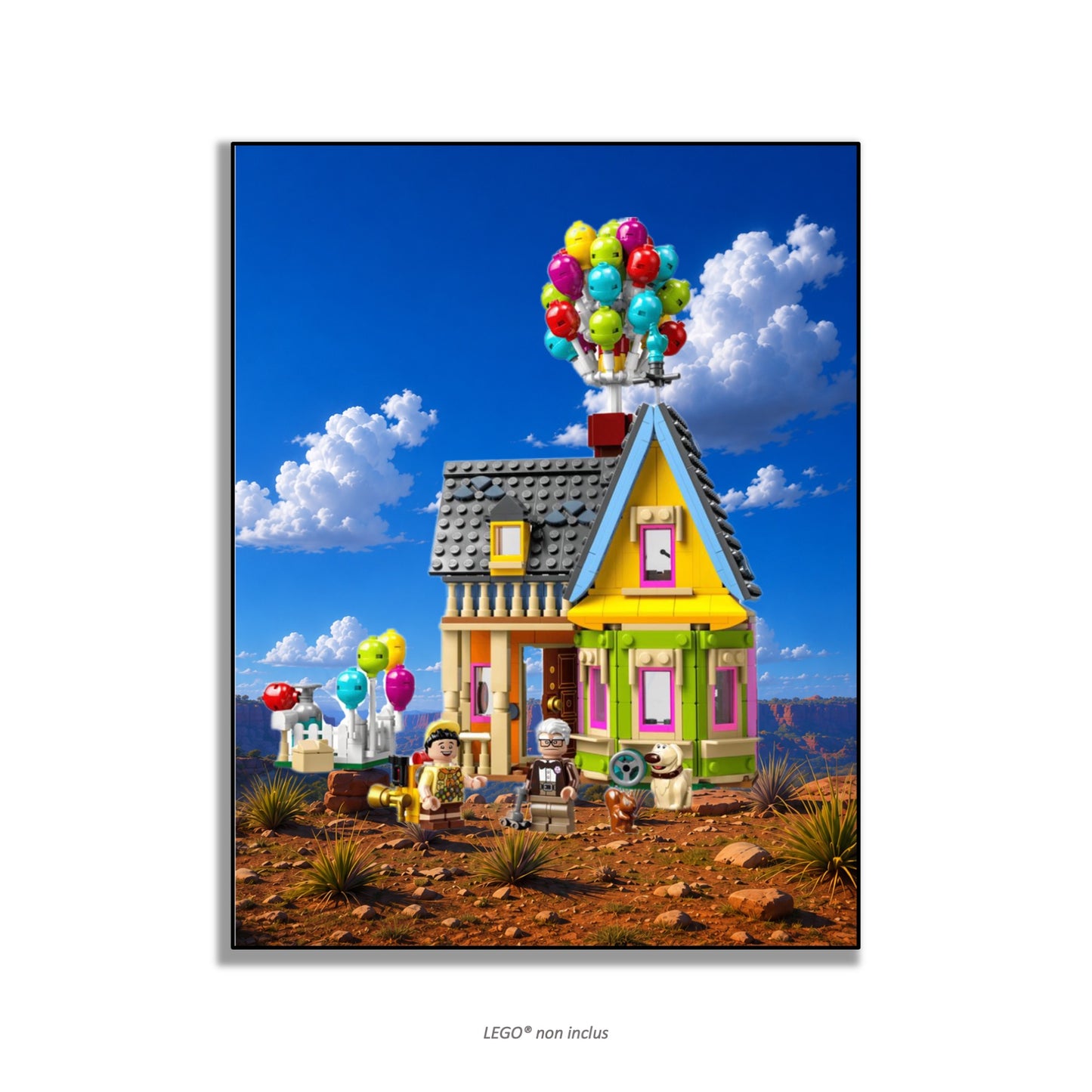 Wanddisplay LEGO® 43217 Het huis uit Up, 3 afwerkingen